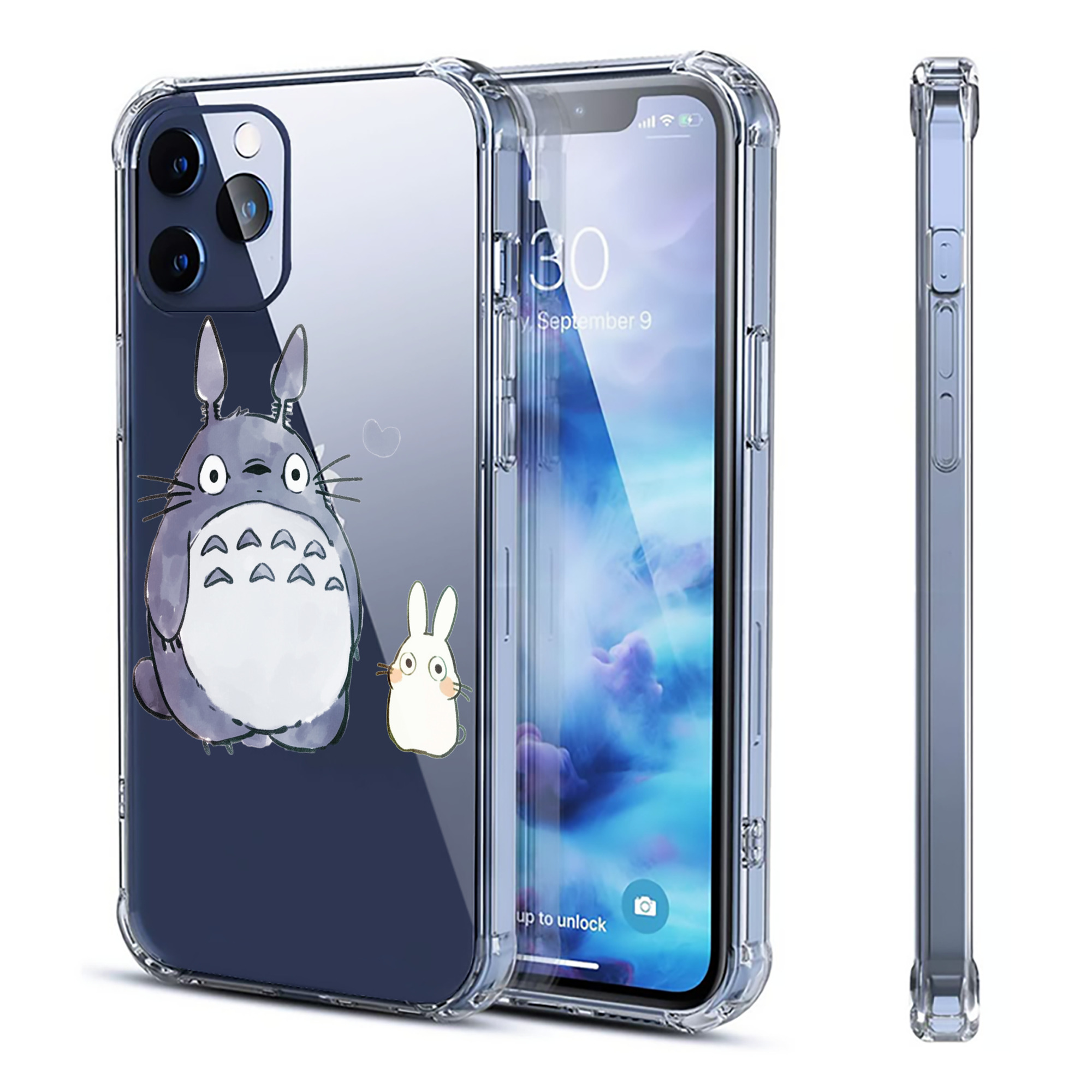 （画像用） となりのトトロ 草壁メイ 草壁サツキ My Neighbor Totoro Satsuki Kusakabe Mei Kusakabe 【iPhone 12シリーズ対応】透明スマホケース（クリアソフトケース）